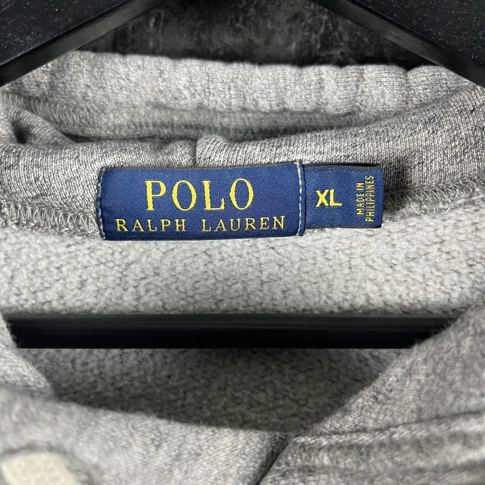Polo Ralph Lauren Men's Grey Graphic Spell Fleece Hoodie XL